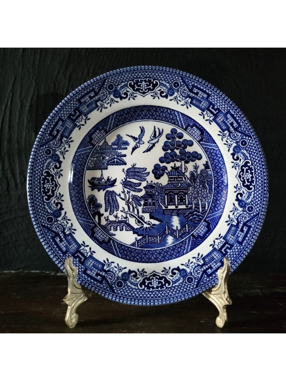 Churchill Blue Willow Bread Plate Dessert Plate, Grandmillennial Chinoiserie